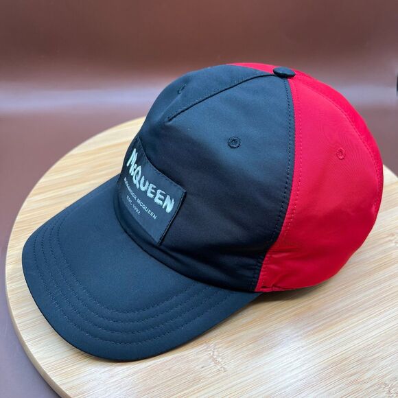 Alexander McQueen Graffiti Cap Black/Red Size S - Picture 3 of 9